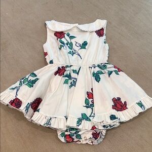 Little Minis White Floral Dress with Bloomers